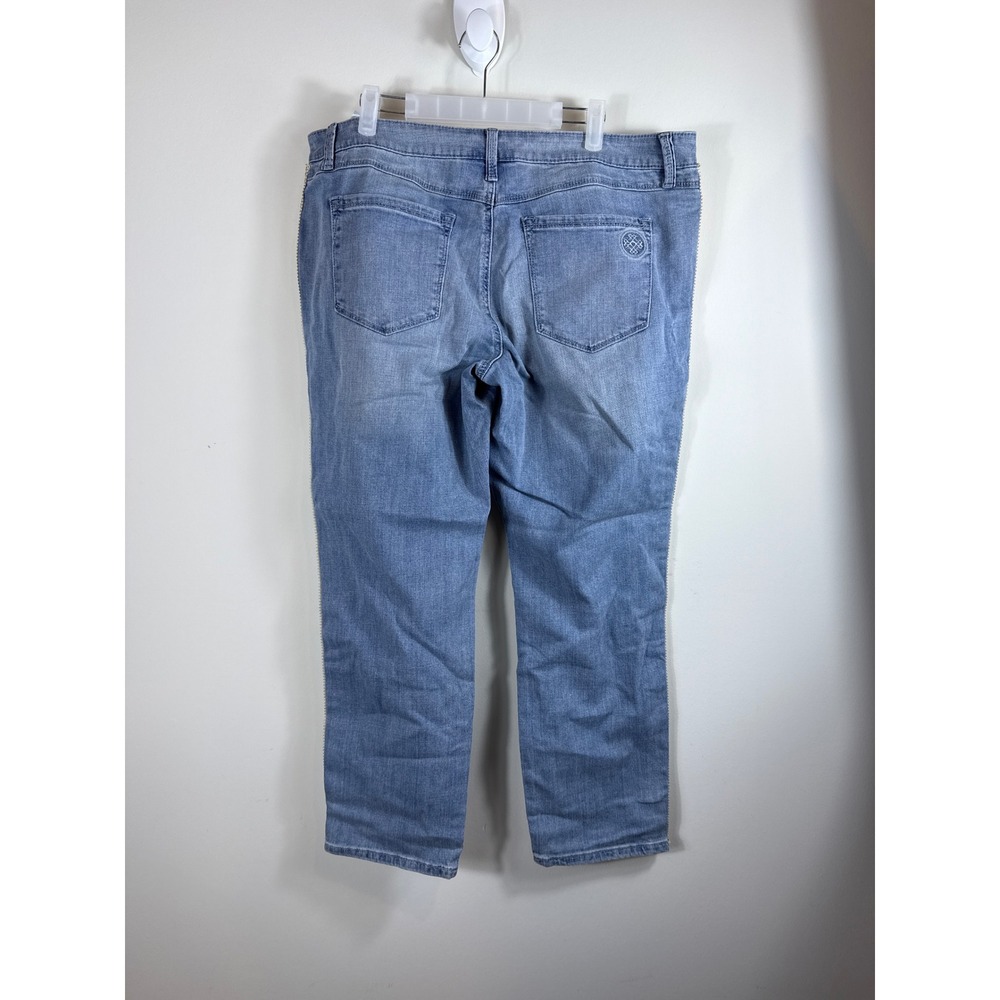 Laurie Felt Embellished Beaded Girlfriend Jeans Denim Pants Women's Plus Size 16 - Picture 8 of 12